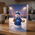 Personalized Baseball Snowman Holiday Cards