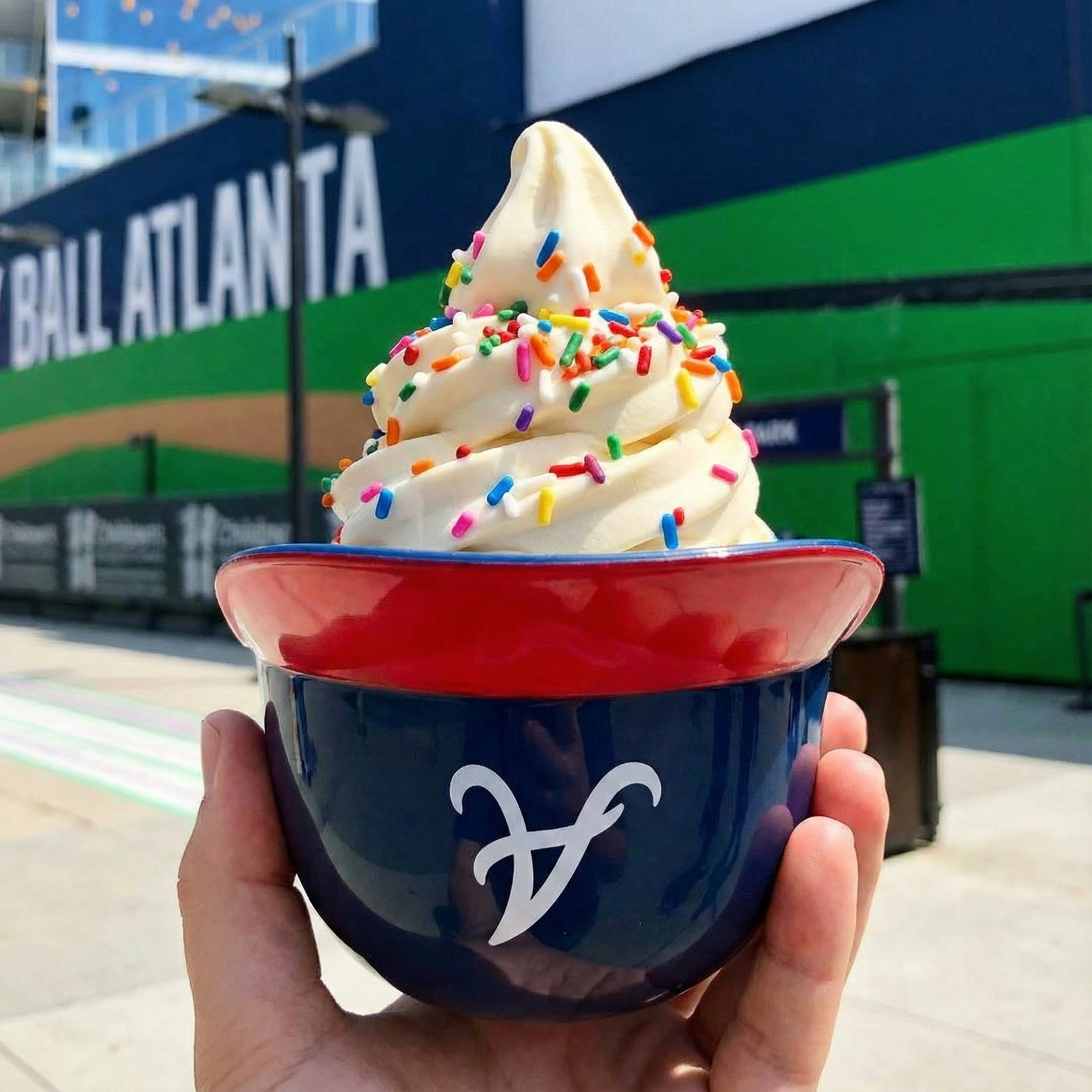 Atlanta Braves baseball ice cream helmet at Truist Park (Turner Field) 