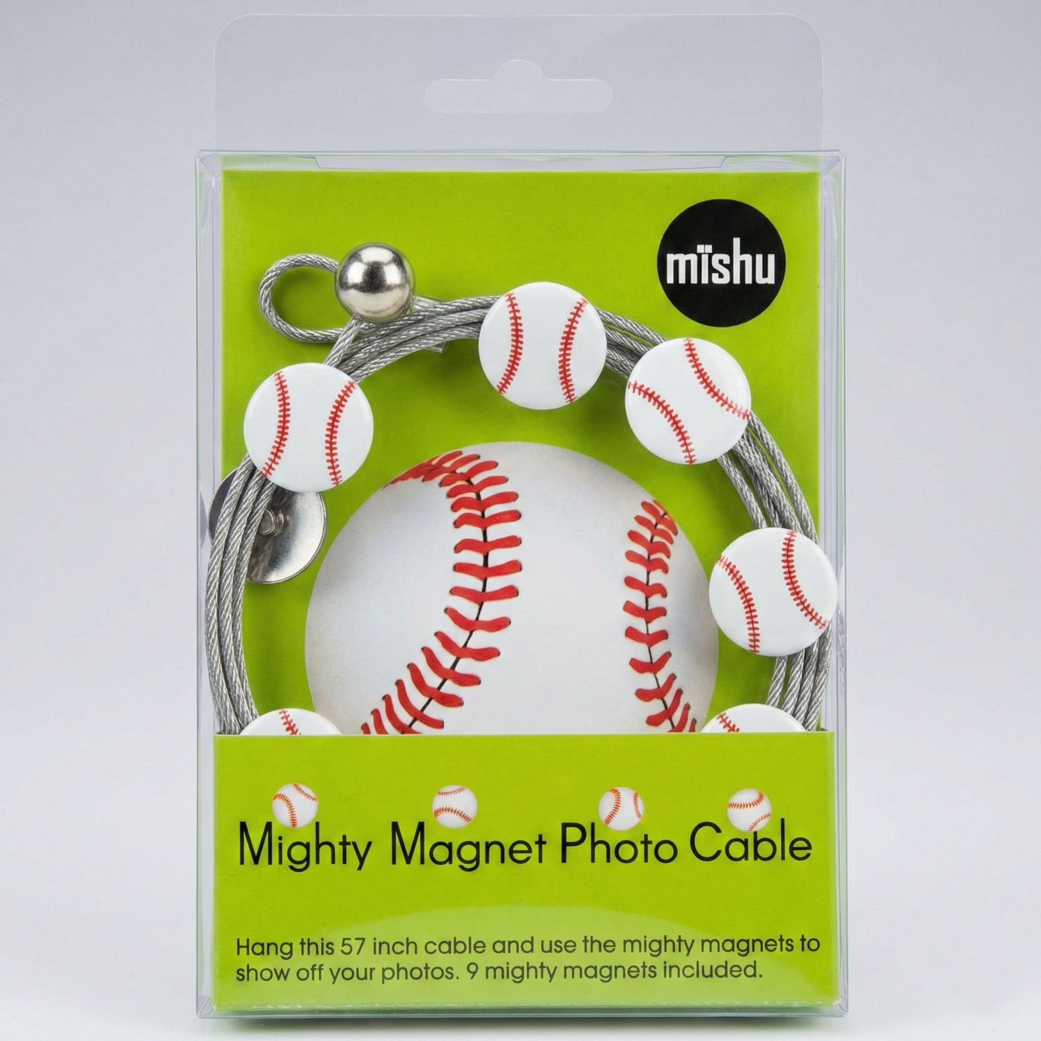 Baseball Mighty Magnet Photo Cable