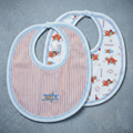 Baseball Monkey League Reversible Bib by kissy kissy