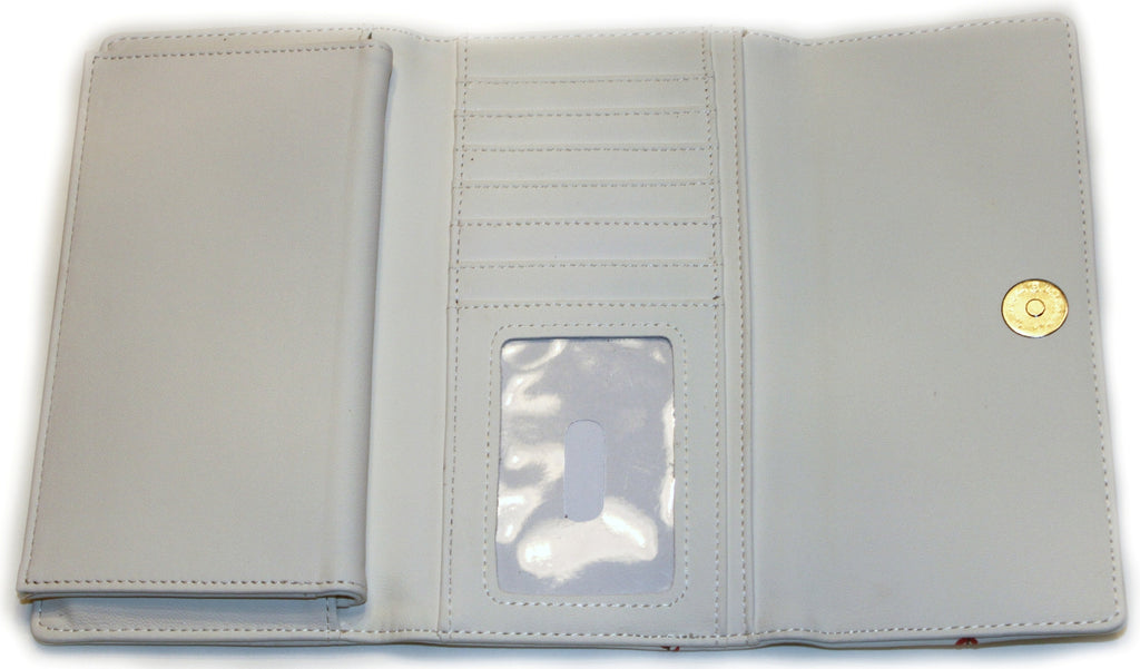 Women's White Baseball Wallet