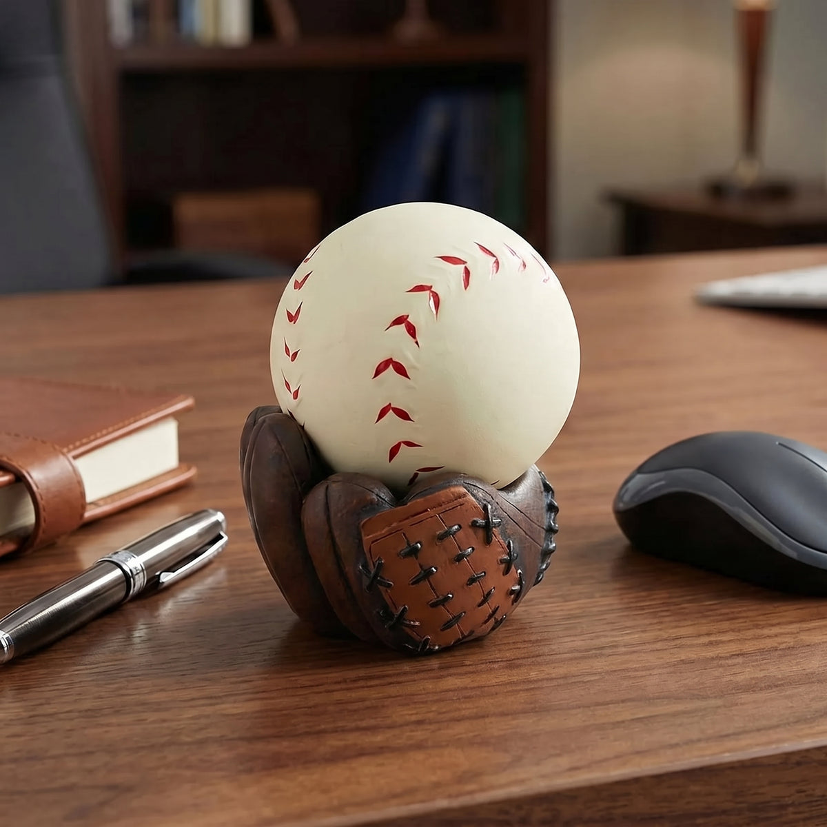 Baseball Stress Ball with Glove Stand