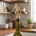 Baseball Batter Trophy on a wine bottle stopper with a kitchen background