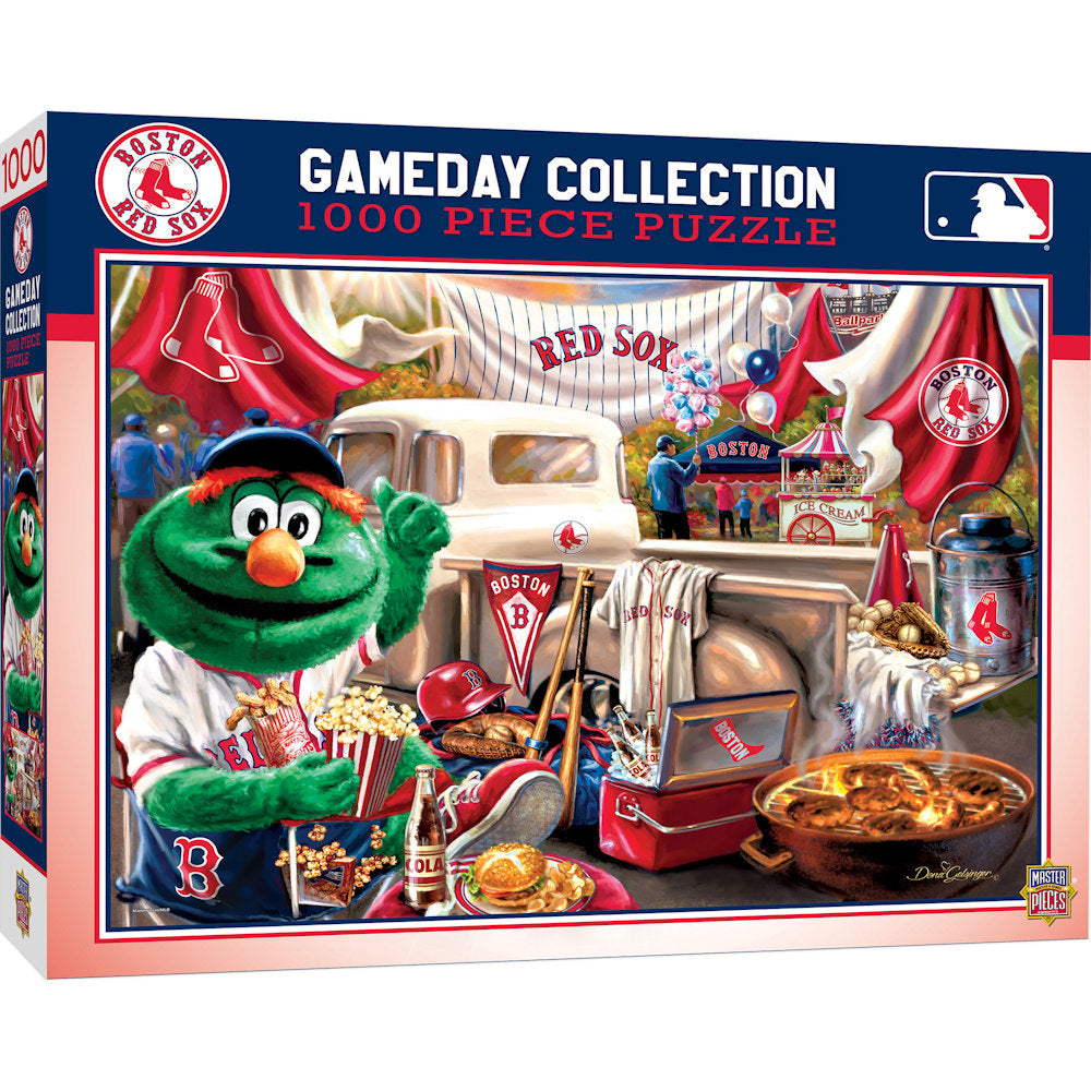 Boston Red Sox Gameday Collection 1000 Piece Puzzle in a box with Wally the Green Monster.