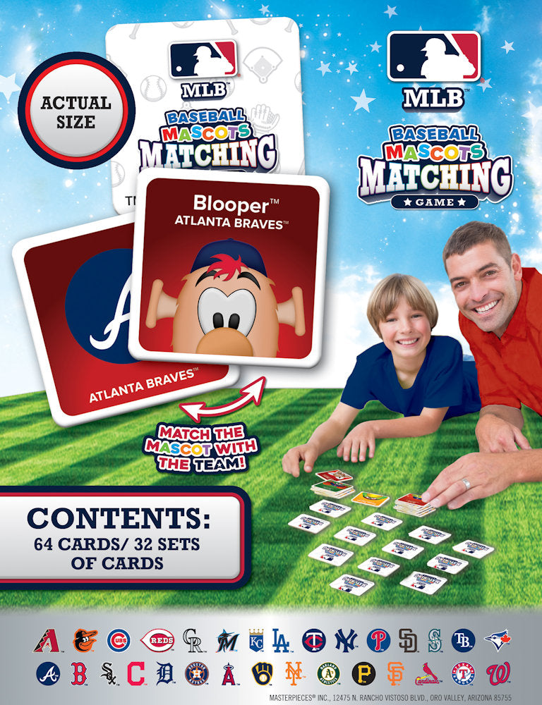 MLB Baseball Mascots Matching Game Set