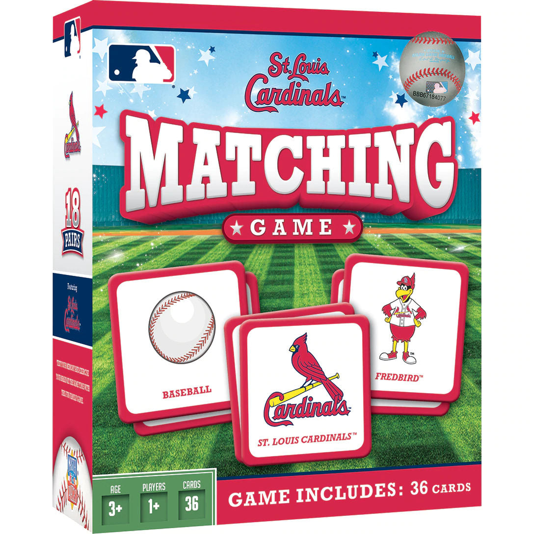 St. Louis Cardinals matching game packaging with cards and team logo.