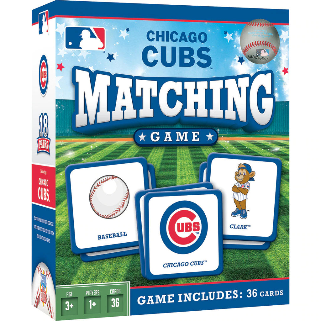Chicago Cubs kids matching game with 36 cards in the game.