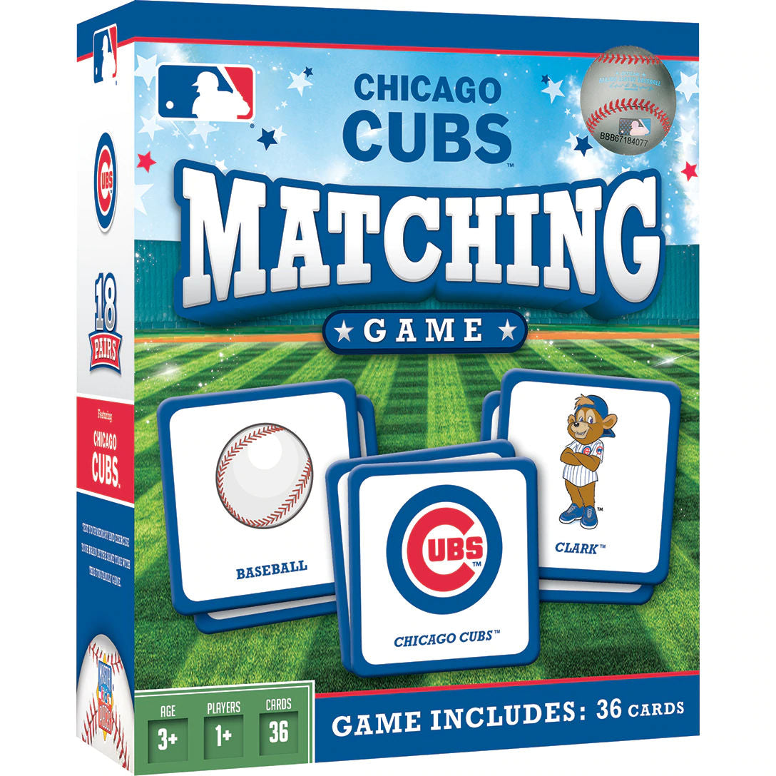 Chicago Cubs kids matching game with 36 cards in the game.