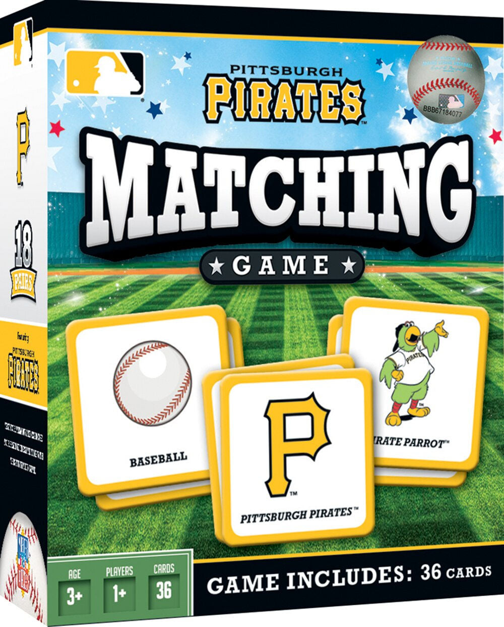 Pittsburgh Pirates matching game box with cards and team logo