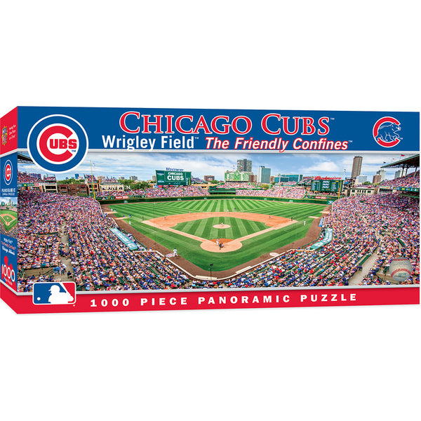 Chicago Cubs puzzle box with Wrigley Field image on a white background