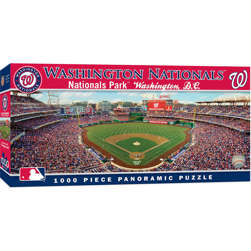 Washington Nationals ballpark panoramic puzzle packaging with stadium image