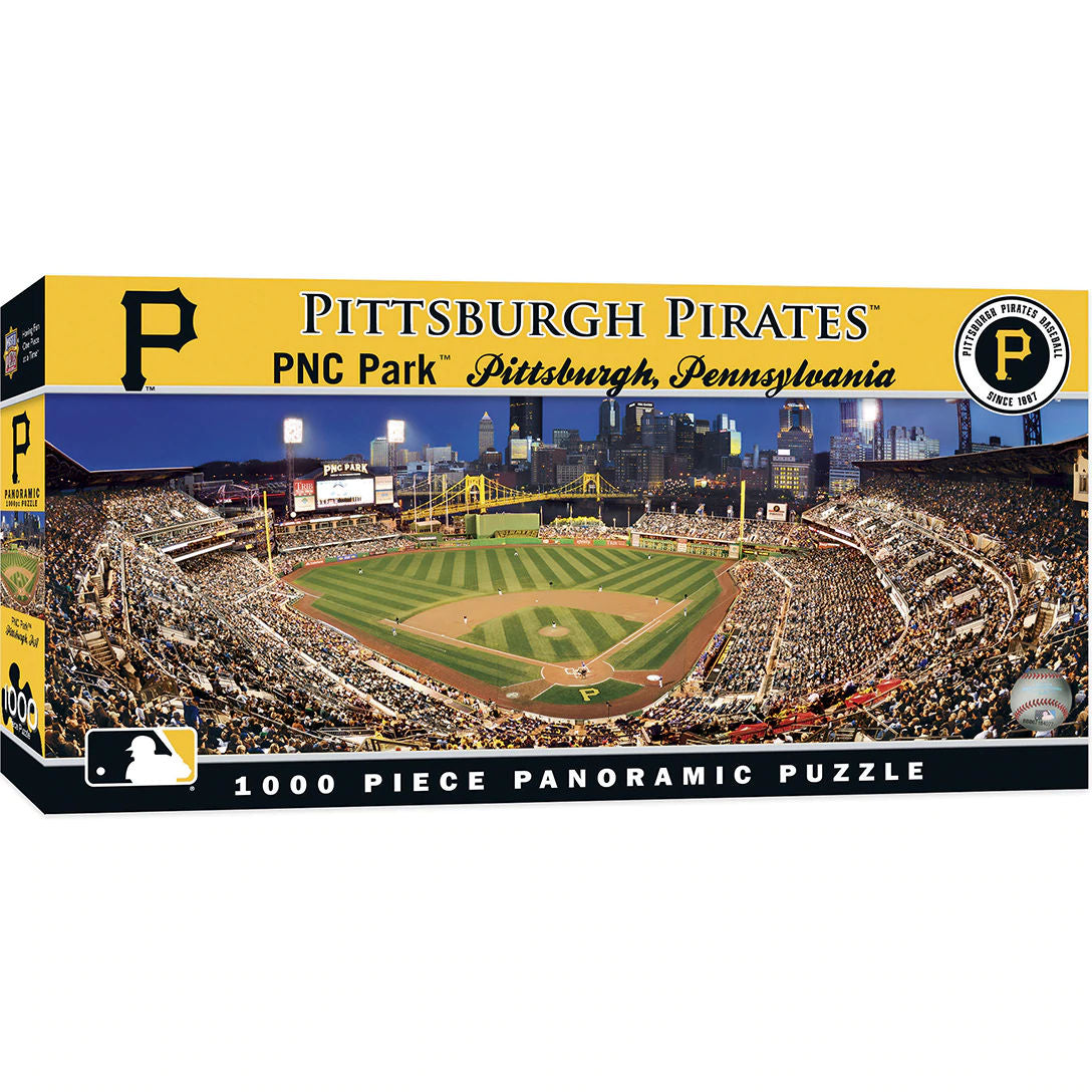 Pittsburgh Pirates 1000-piece panoramic puzzle box with stadium image