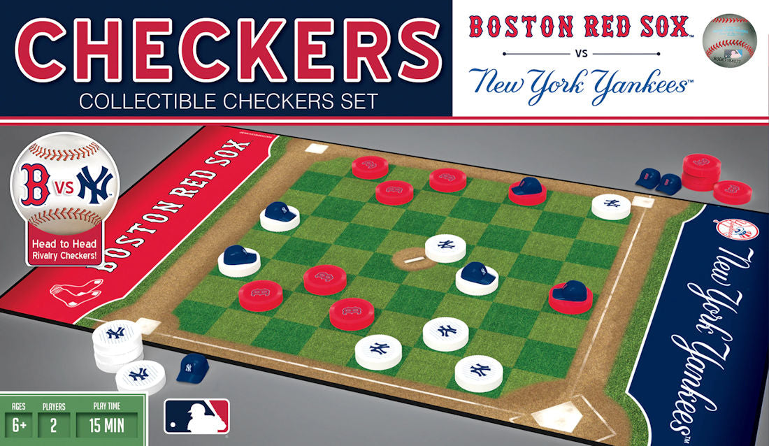 Boston Red Sox vs New York Yankees Rivalry Checkers Set