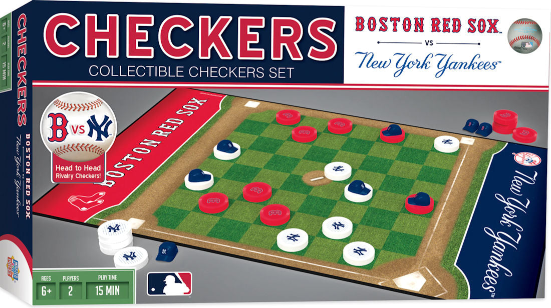 Boston Red Sox vs New York Yankees Rivalry Checkers Set