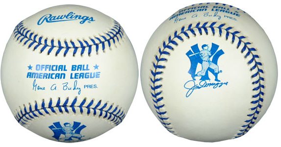 Rawlings New York Yankees 1998 Joe DiMaggio Day American League Baseball on white background