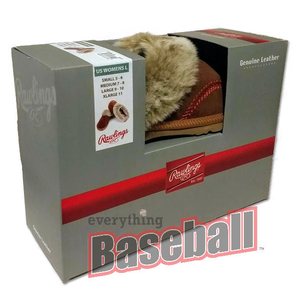 Rawlings baseball slippers in packaging with visible branding